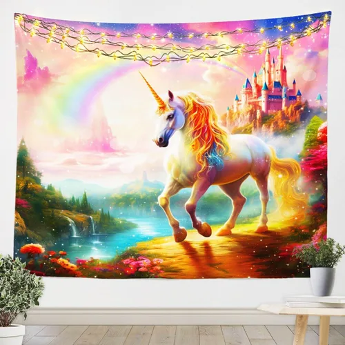 Miniatura 15 de Manfei Tapiz de ciervo para niños, diseño de ramas muertas de camuflaje, decoración rústica de granja, decoración de habitación de niños y niñas