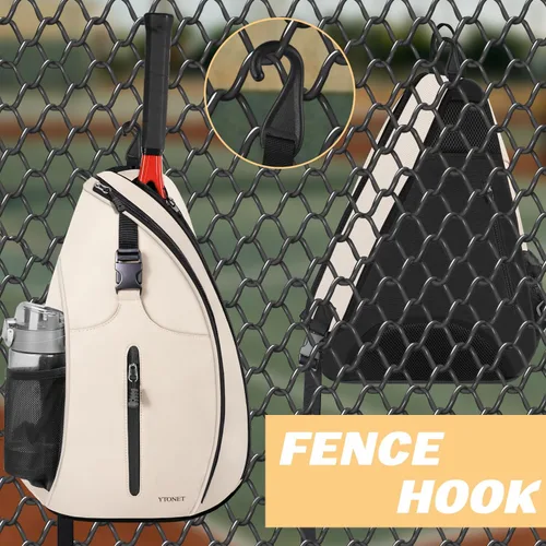 Miniatura 6 de Ytonet - Bolsa de tenis, mochila de tenis para colgarse, bandolera resistente al agua para hombres y mujeres, compatible con raquetas de Pickleball