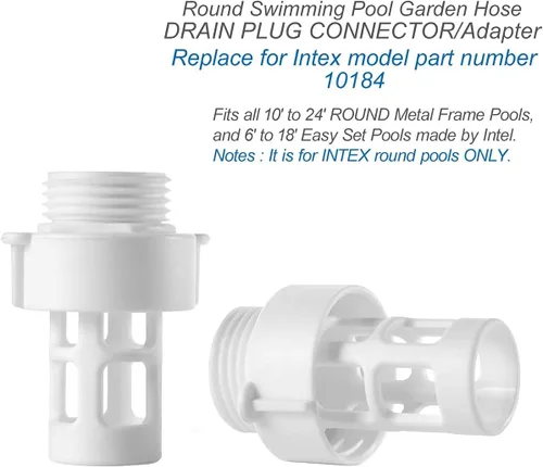 Miniatura 3 de Conector de tapón de drenaje de manguera de jardín 10184 para adaptador de manguera Intex redondo drenaje de piscina