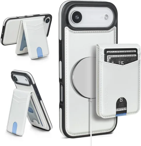 Miniatura 78 de SkyEagle Magsafe - Funda magnética 2 en 1 desmontable para iPhone 11 Pro Max con tarjetero, para mujeres y hombres, piel sintética con bloqueo RFID
