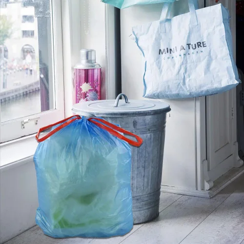 Miniatura 6 de Fiaze - Bolsas de basura con cordón de 13 galones, 200 unidades (azul)