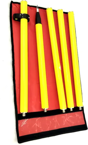 Miniatura 8 de Encuesta Prisma poste 2,5 M Longitud GPS poste aluminio 5 sección desmontable GPS Rod GNSS RTK Topografía