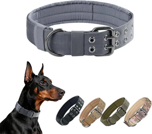 Miniatura 13 de EXCELLENT ELITE SPANKER Collar militar para perro de 1.5 pulgadas de ancho, anillo en D de metal ajustable y hebilla para perros medianos y grandes