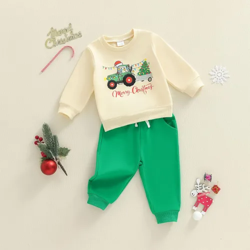 Miniatura 183 de Conjunto de camisa larga y divertida para bebé niño y niña, ropa de primera Navidad, 6, 12, 18, 24 meses, 2T