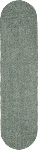 Miniatura 37 de BNM - Alfombra ovalada bohemia para interiores y exteriores con patrón trenzado sólido, perfecta para patio trasero, patio, oficina, sala de estar