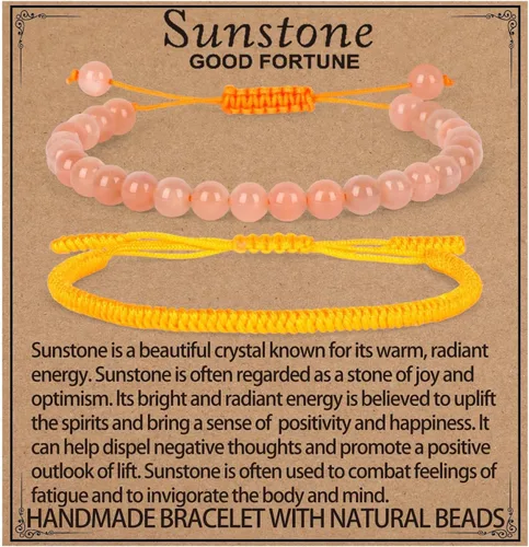 Miniatura 32 de LPBeads Pulsera de piedra natural hecha a mano de tamaño ajustable