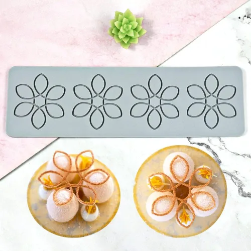 Miniatura 5 de Molde de encaje de silicona para fondant de flores 3D, tapete comestible de azúcar, tapete de encaje de impresión de fondant, tapete de encaje