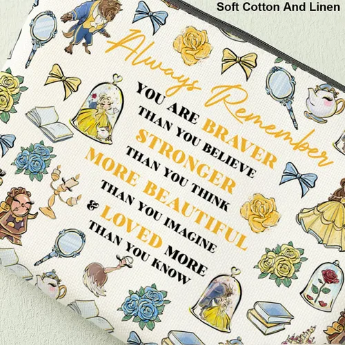 Miniatura 4 de Bolsa de Maquillaje de Belleza Mágica Inspirada en Personajes de Cuentos de Hadas, Regalos de Navidad, Cumpleaños, Amistad para Mujeres, Niñas