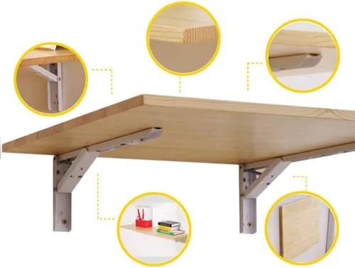 Miniatura 3 de Mesa plegable de madera para cocina, lavandería, restaurante, ahorro de espacio, resistente, multifuncional, portátil, escritorio de 19.7 x 11.8 in