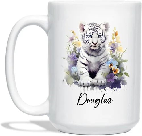 Miniatura 9 de Taza de café de bisonte personalizada de 11 onzas y 15 onzas, taza de té blanca de bisonte bebé, regalos para niñas, niños, niñas, niños, mejores