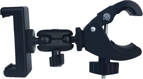 Miniatura 9 de Phone Holder with Clamp for Golf Cart Universal Phone Mount Holder for Bicycle, Wheelchair, Stroller Mic Stand Phone Holder