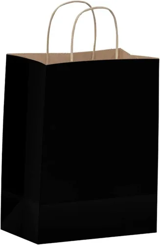 Miniatura 16 de Qutuus Bolsas de papel blanco con asas a granel, 100 bolsas de regalo blancas de 8 x 4.5 x 10 pulgadas, bolsas de papel kraft reciclables, bolsas