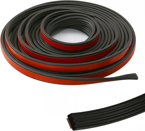 Tira de sello de goma acanalada de 1/2 pulgadas x 25 pies para burlete automotriz, junta de espuma EPDM adhesiva con cinta de espuma acrílica 3M