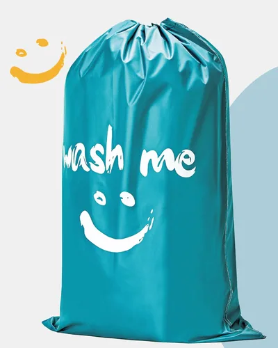 Miniatura 5 de HOMEST XL Wash Me Bolsa de Lavandería de Viaje, Organizador de Ropa Sucia, Lo Suficientemente Grande para Contener 4 Cargas de Prendas, Fácil