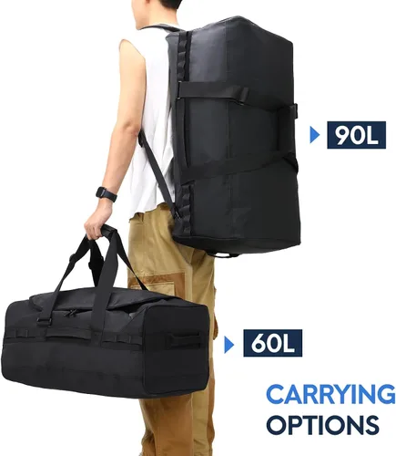 Miniatura 6 de Haimont Mochila de viaje de 60 litros para hombres, bolsas deportivas grandes con correas para mochila para senderismo, campamento, gimnasio