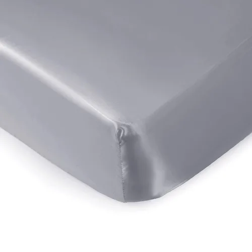 Miniatura 19 de Pro Goleem Sábanas de satén ajustables para Pack n Play, ideales para el cabello del bebé, sensación de seda suave, 27 x 39 pulgadas, sábana Negro