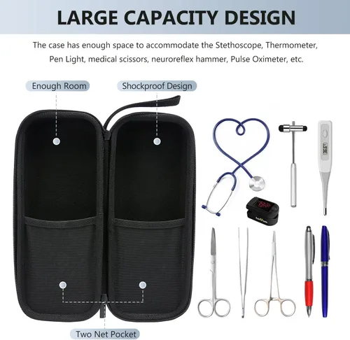 Miniatura 4 de LOVEVOOK Mochila para enfermera, mochila para laptop para mujer con estuche para estetoscopio y puerto de carga USB, mochilas de viaje antirrobo