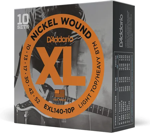 Miniatura 58 de D'Addario XL EXL115-10P - Cuerdas de níquel para guitarra eléctrica de 6 cuerdas, entonación perfecta, sensación consistente, durabilidad fiable