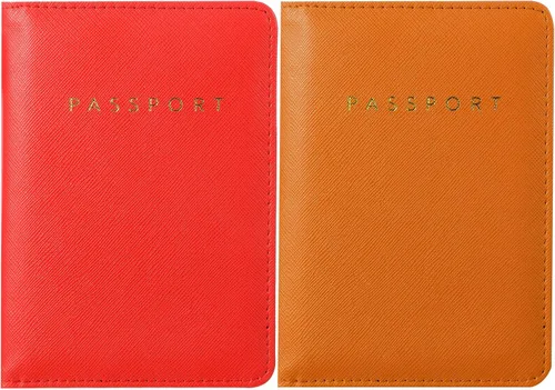 Miniatura 15 de 2 piezas de funda de pasaporte para viaje, impermeable, de cuero, cartera, libro de viaje, artículos esenciales para crucero para mujeres y hombres