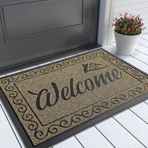 Miniatura 60 de Yimobra Tapete de Bienvenida, Tapetes de Puerta Resistentes y Duraderos para Entrada del Hogar Exterior Interior, Tapete Delantero para Patio