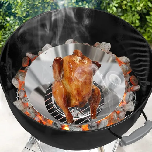 Miniatura 6 de onlyfire Soporte de Briquet de Carbón de Acero Inoxidable Barbacoa Whirlpool para Weber 26" Kettle Charcoal Grills