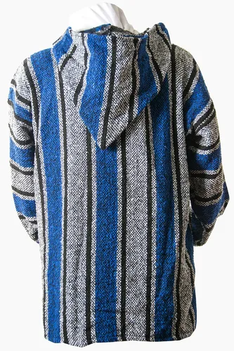 Miniatura 3 de Sacred Handcrafts Chaqueta Jerga mexicana Sudadera Hippie Surf Baja Poncho Ecológico Jersey