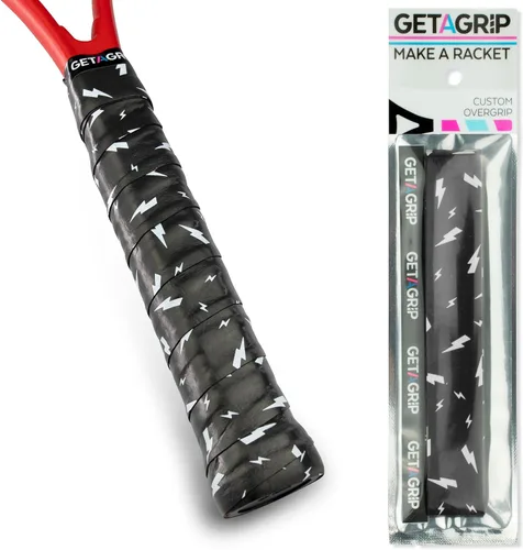 Miniatura 21 de Get A Grip - Grip personalizado para raqueta de tenis - Agarre antideslizante/de secado rápido para tenis - Grip precortado para raqueta de Pack