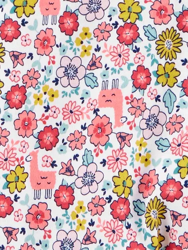 Miniatura 3 de Simple Joys de Carter's - Paquete de 2 pijamas de algodón con pies para bebés niñas, para dormir y jugar