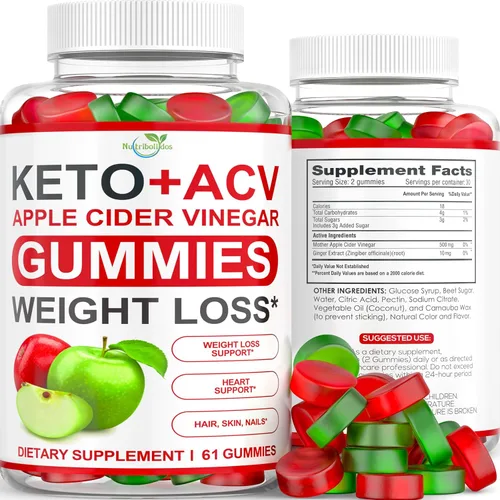Keto ACV Gummies Advanced Weight Loss - Suplemento de gomitas Keto ACV para mujeres y hombres, metabolismo, desintoxicación, limpieza, vinagre de
