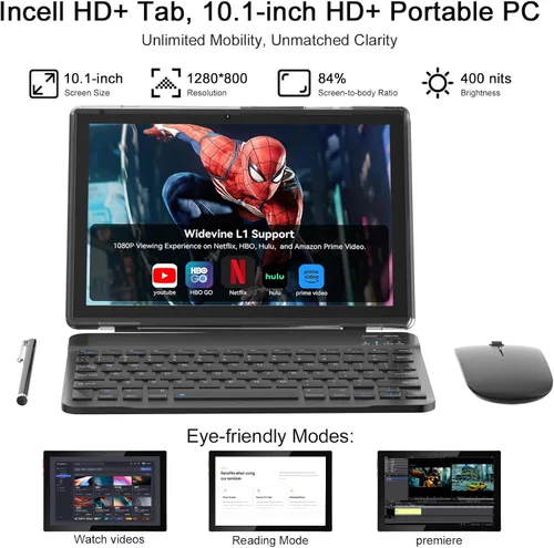 Miniatura 6 de YQSAVIOR Tableta Adnroid 15, tableta 2 en 1 (negro)