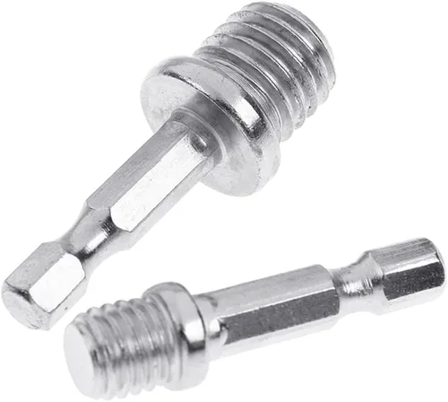 Miniatura 6 de 2 unids/set adaptador de taladro hexagonal M10+M14 Herramientas de división de madera Llave eléctrica Adaptar su taladro eléctrico a alto par