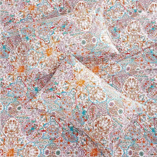 Miniatura 4 de Wake In Cloud - Sábanas bohemias, 100% algodón, juego de sábanas de 4 piezas, ropa de cama estética con estampado de cachemira bohemio hippie