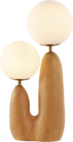 Miniatura 8 de JONATHAN Y JYL4065B Oda - Lámpara de mesa LED de cactus danés de 17.75 pulgadas con 2 luces de resina bohemia, hierro y vidrio esmerilado