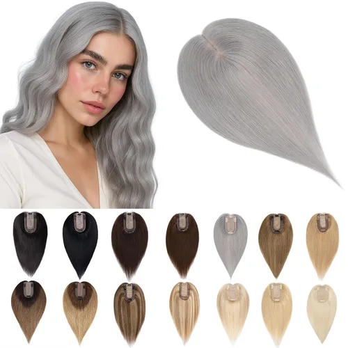 Miniatura 26 de SEGO Extensiones de Cabello para Mujeres Cabello Humano Real Con Flequillo, Base de Seda de 7 * 13CM (2.8 x 5.1 pulgadas) Cabello Humano Remy 100%