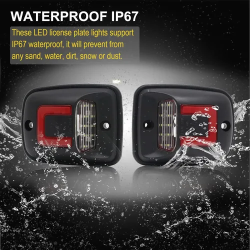 Miniatura 7 de R&F Auto 12-SMD - Luz de matrícula LED de repuesto para Tacoma 1995-2004, lámpara de tubo de neón OLED roja, sin errores, xenón blanco puro
