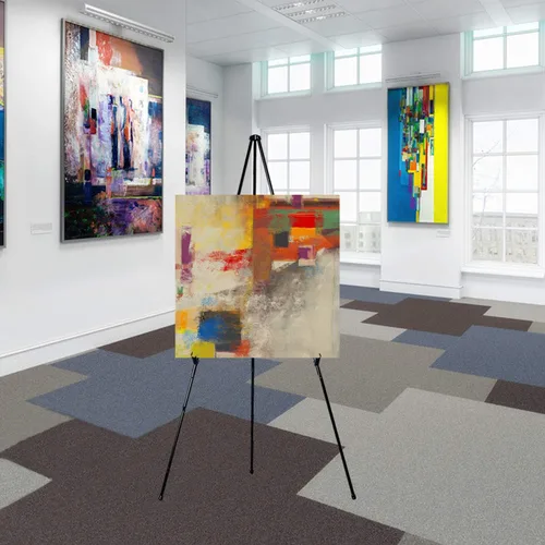 Miniatura 7 de REALlWAY - Caballete plegable de 63 pulgadas para exhibición, caballete de piso ajustable para artes, imágenes, pinturas, caballete telescópico