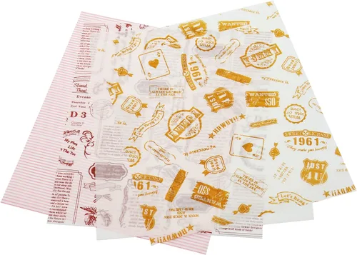 Miniatura 3 de 100 hojas de papel encerado, envolturas de delicatessen, forros de cestas, hojas cuadradas de papel de delicatessen, papel de hornear, papel Marrón