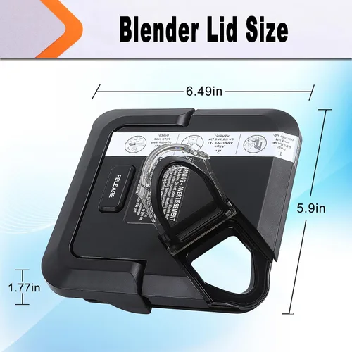 Miniatura 6 de Repuesto para tapa de licuadora Ninja BL660 BL780 BL772 BL773CO con bloqueo, tapa de jarra XL de 72 onzas, apta para lavavajillas, parte superior
