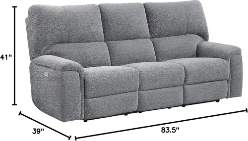 Miniatura 8 de Lexicon Evanside Wall Hugger - Sofá reclinable eléctrico, color carbón