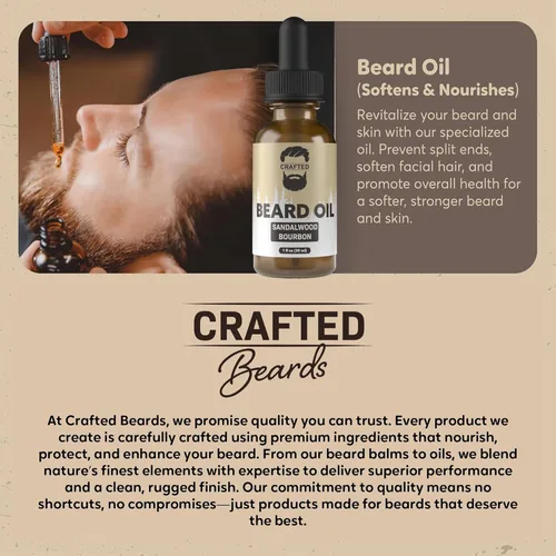 Miniatura 4 de Crafted Beards Acondicionador de aceite de barba para barba – Deja tu barba sintiéndose increíble – Todos los ingredientes naturales – Sin residuos