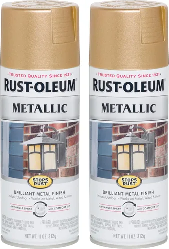 Miniatura 26 de Rust-Oleum 313142 Stops Rust Pintura en Aerosol Metálica, 11 onzas, Bronce Champán