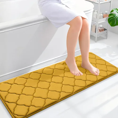 Miniatura 200 de OLANLY Alfombra de Baño de Espuma Viscoelástica de 24 x 16 pulgadas, Ultra Suave y Absorbente, Alfombras de Baño Antideslizantes, Cómodas, Lavables