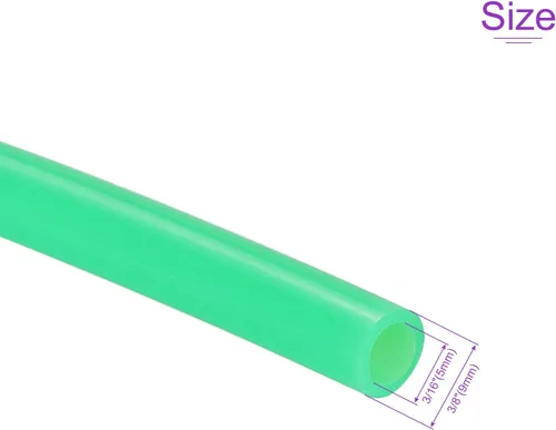 Miniatura 3 de DMiotech 0.079 in ID 0.157 in OD 10 pies tubo de silicona verde industrial tubo de silicona para bomba de aire de agua
