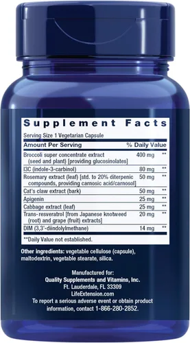 Miniatura 2 de Life Extension Extracto vegetal crucífero y resveratrol, brócoli, repollo, resveratrol, apoya la protección celular, sin gluten, sin OMG