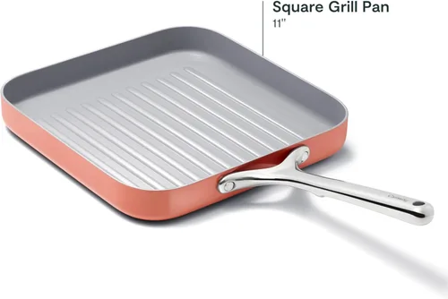 Miniatura 3 de Caraway - Parrilla cuadrada de 11" - Parrilla antiadherente con revestimiento cerámico - No tóxico, sin PTFE ni PFOA - Apto para horno y compatible