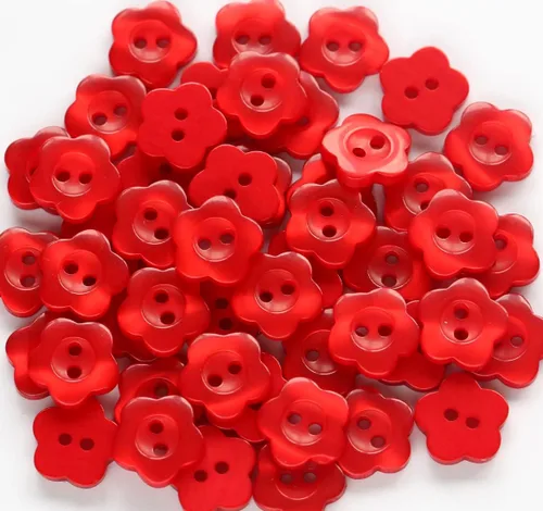 Miniatura 7 de 150 botones en forma de flor de 1/2 pulgada (0.492 in) para coser camisas, botones de resina negra para proyectos de manualidades, álbumes de Negro