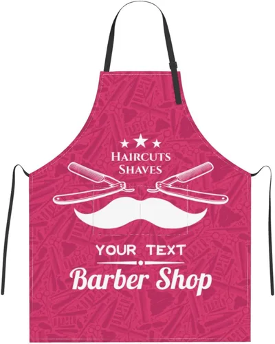 Miniatura 10 de Delantal de barbería personalizado para hombres, delantal de peluquería personalizado con bolsillos, delantal ajustable personalizado para peluquería