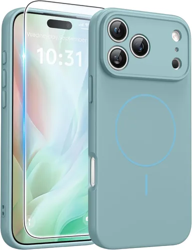 Miniatura 255 de FNTCASE - Funda para iPhone 16 Pro: magnética, mate, translúcida, de grado militar, protectora contra caídas, resistente, fina, duradera y a prueba