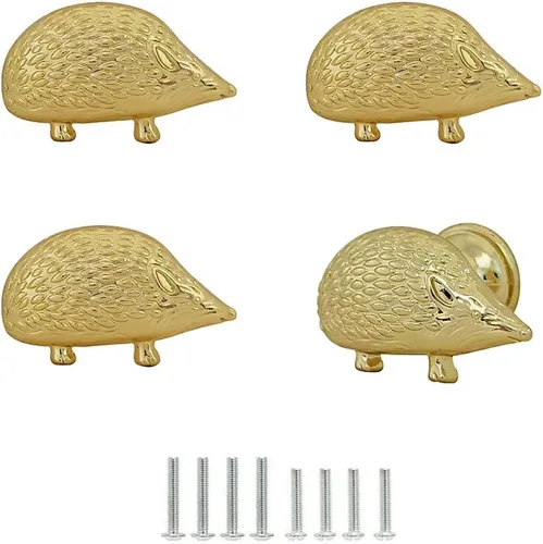 Hedgehog - Perillas para gabinete, pomos para cajones, manijas de herrajes para muebles, manijas decorativas con forma de animal vintage, pomos para