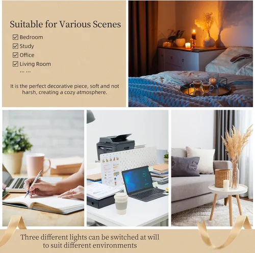 Miniatura 7 de 3D Night Light LED Light Lamp Base Personalized Gifts Acrylic Night Light Color Fusion Night Light Acrylic Plaque USB 3 Colors Change Smart Touch